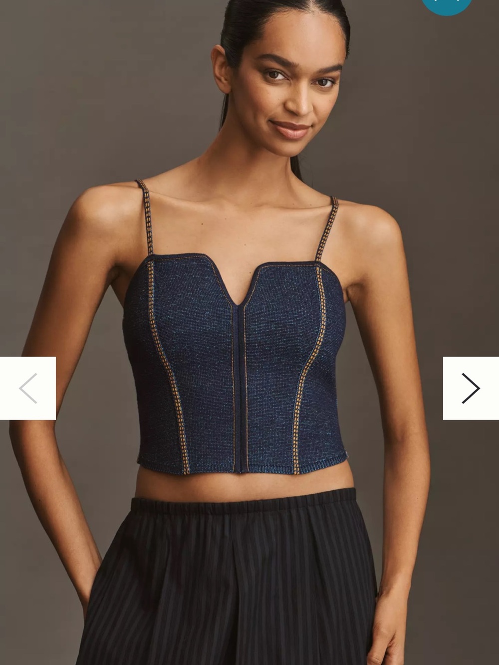 Pilcro crop corset tank top